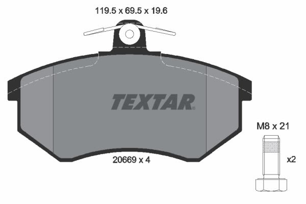 Pastillas de freno de disco TEXTAR 2066921 para Audi A4 B5