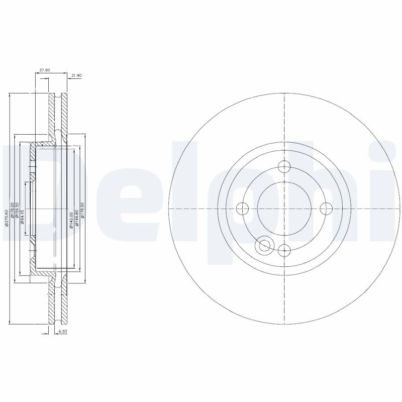 Disco de freno DELPHI BG3661C