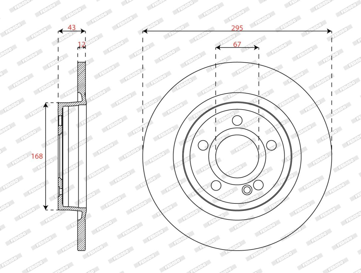 Disco de freno FERODO DDF3031C para Mercedes-Benz Clase A (V177) 2018-
