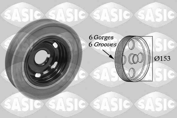 Polea de cigüeñal SASIC 2150084 para Citroen C3 III