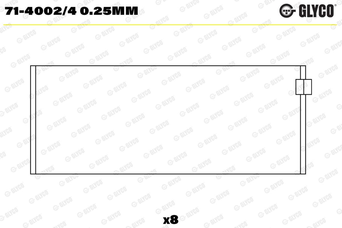 Juego de metales de biela GLYCO 71-4002/4 0.25mm para Mercedes-Benz Clase A (V177) 2018-