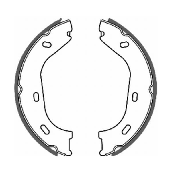 Balatas de freno de estacionamiento ABE CRM000ABE para Mercedes-Benz /8 (W114) 1968-1976